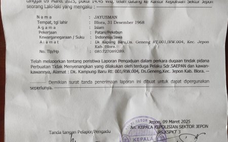 Tak Terima Diintimidasi, Ketua DPD IWO-I Blora Melapor ke Polsek Jepon