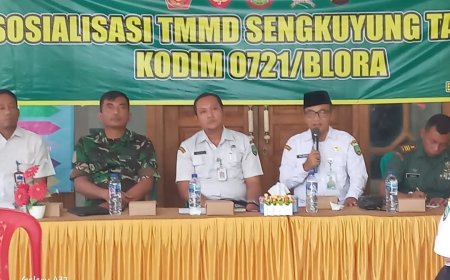 Kodim 0721/Blora Gelar Sosialisasi Program TMMD Sengkuyung Tahap II di Desa Nglandeyan