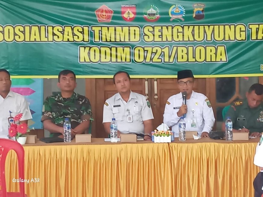 Kodim 0721/Blora Gelar Sosialisasi Program TMMD Sengkuyung Tahap II di Desa Nglandeyan