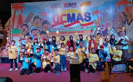 UCMAS Sempoa Sampit Sabet 4 Juara Olimpiade Aritmatika Sempoa Tingkat Nasional