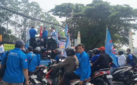 Kawal Pengesahan UU Ketenagakerjaan, 1.500 Buruh Banten Gelar Konvoi ke DPR RI
