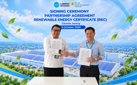 Dukung Transisi Energi Bersih, LamiPak Beli 10.000 MWh Sertifikat Energi Terbarukan dari PLN EMI