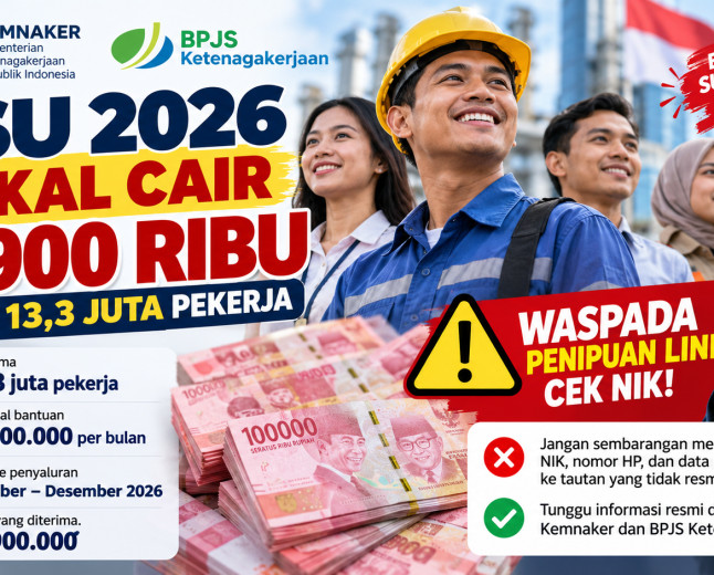 BSU 2026 Bakal Cair Rp 900 Ribu untuk 13,3 Juta Pekerja, Waspada Penipuan Link Cek NIK!